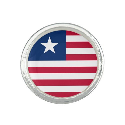 Patriotic Liberia Flag Ring