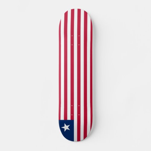 Patriotic Liberia Flag Skateboard