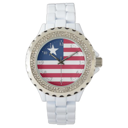 Patriotic Liberia Flag Watch