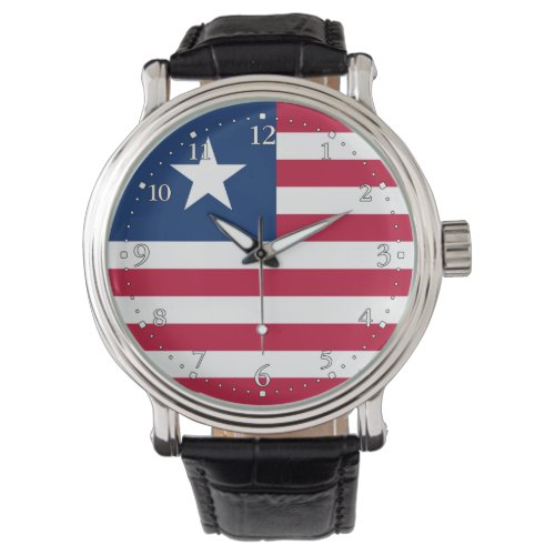 Patriotic Liberia Flag Watch