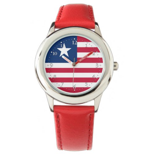 Patriotic Liberia Flag Watch