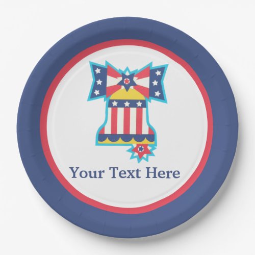 Patriotic Liberty Bell Paper Plate