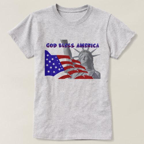 Patriotic Liberty God Bless America T_Shirt