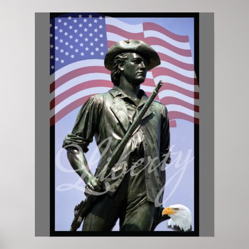 Patriotic Liberty Minuteman Poster