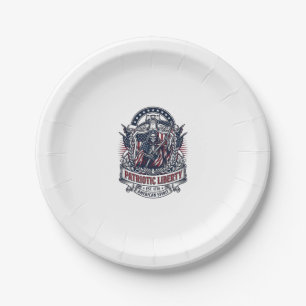 Patriotic Liberty Reaper Dark Patriot Skeleton & R Paper Plates