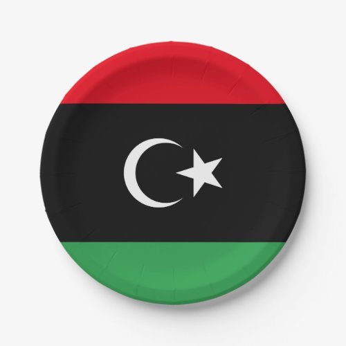 Patriotic Libya Flag Paper Plates