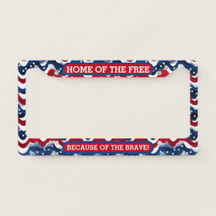Patriotic License Plate Frame