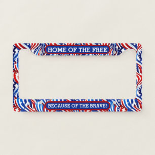 Patriotic License Plate Frame