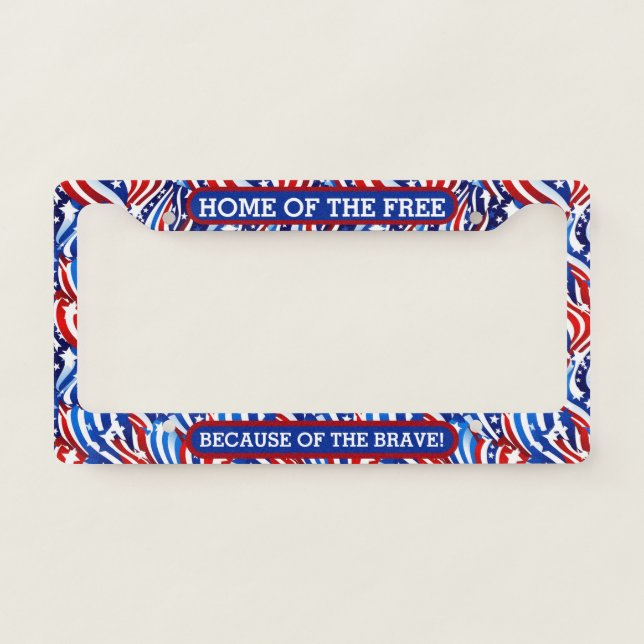 Patriotic License Plate Frame (Front)