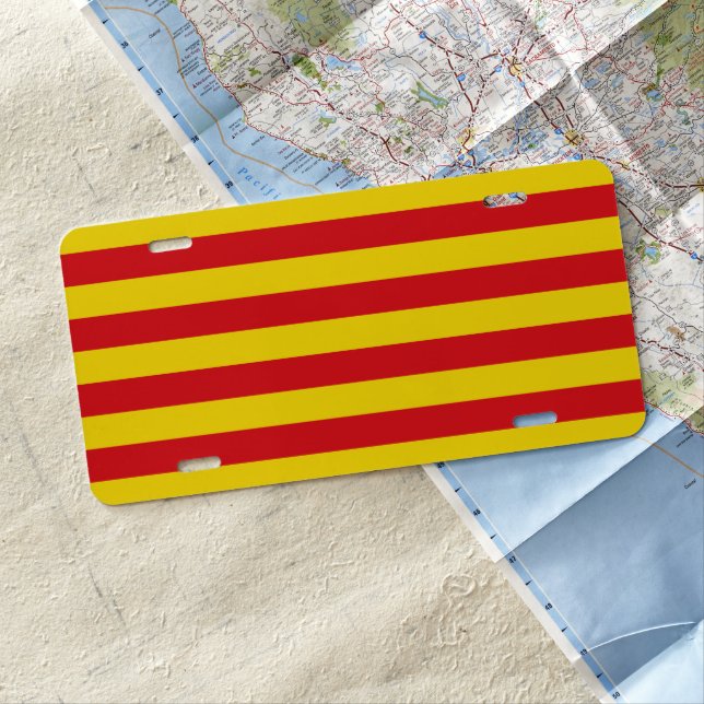 Patriotic license plate with Flag of Catalonia (In Situ)