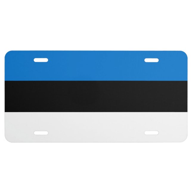 Patriotic license plate with Flag of Estonia (Front)