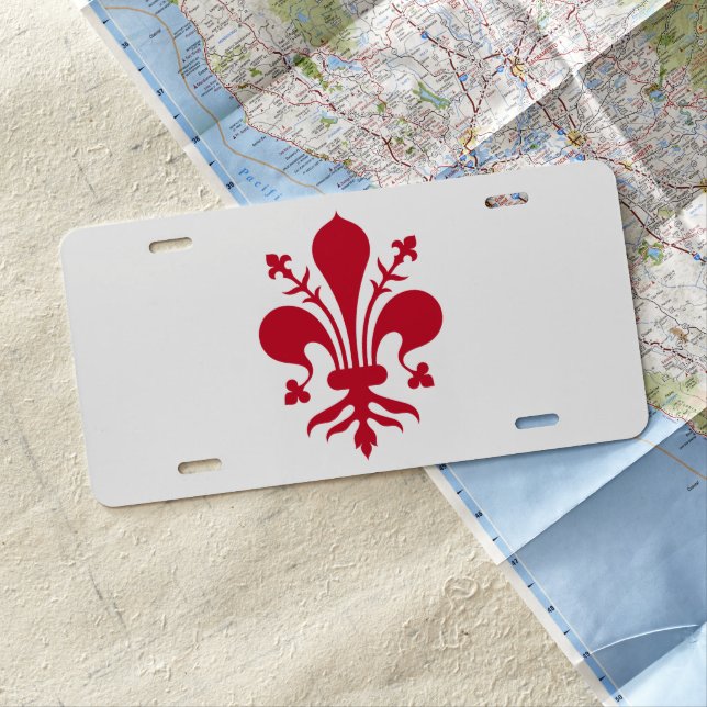 Patriotic license plate with Flag of Florence (In Situ)