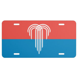Patriotic license plate with Flag of Kansas City
