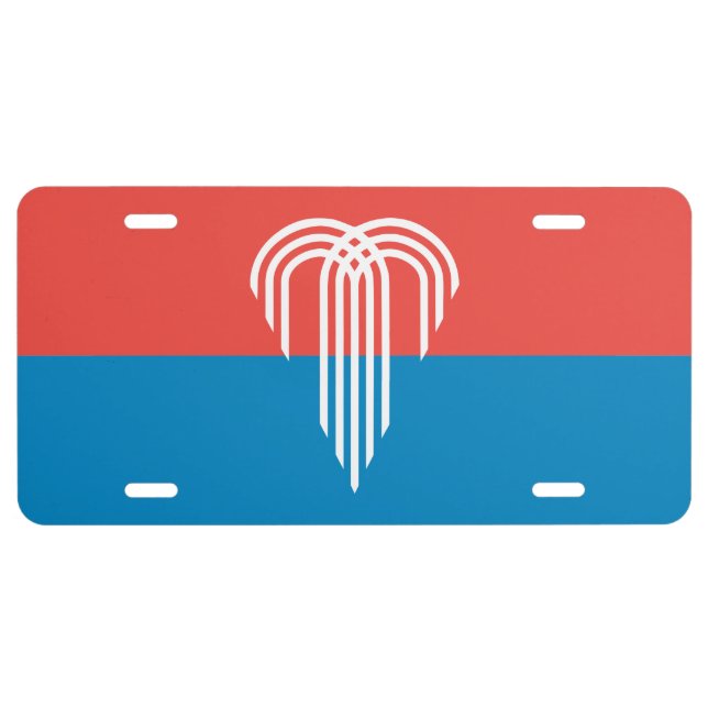 Patriotic license plate with Flag of Kansas City (Front)