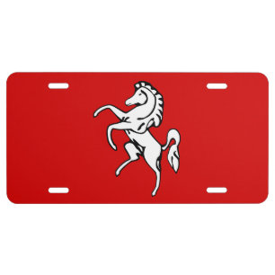 Patriotic license plate with Flag of Kent, England