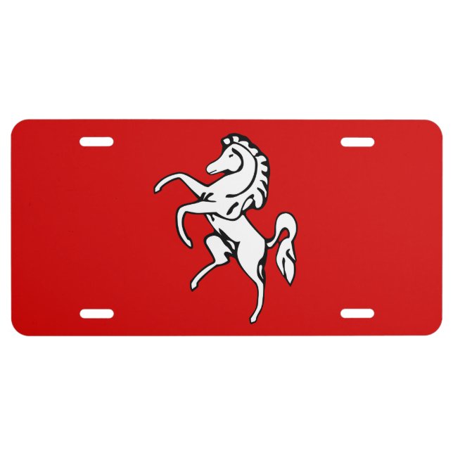 Patriotic license plate with Flag of Kent, England (Front)