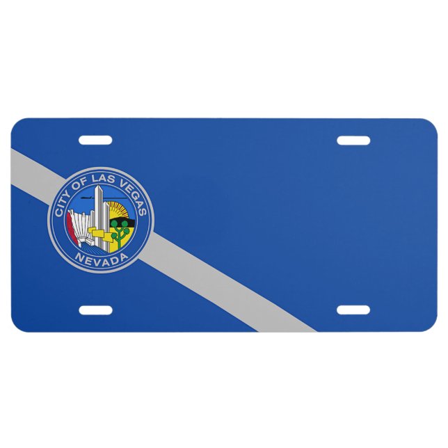 Patriotic license plate with Flag of Las Vegas (Front)
