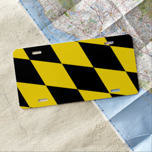 Patriotic license plate with Flag of Munich