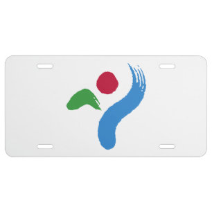 Patriotic license plate with Flag of Seoul