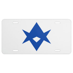 Patriotic license plate with Flag of Toyota City