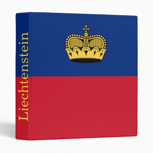 Patriotic Liechtenstein Flag 3 Ring Binder
