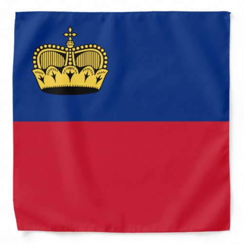 Patriotic Liechtenstein Flag Bandana