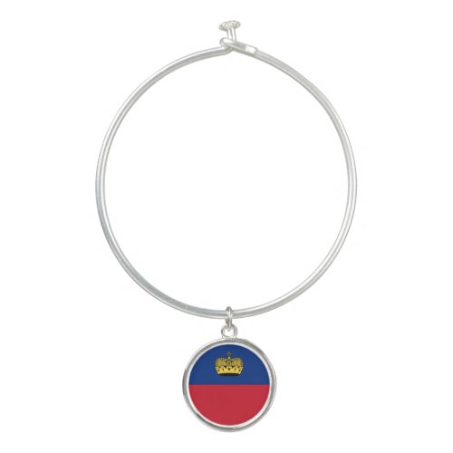 Patriotic Liechtenstein Flag Bangle Bracelet