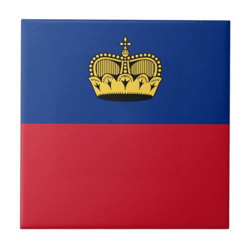 Patriotic Liechtenstein Flag Ceramic Tile