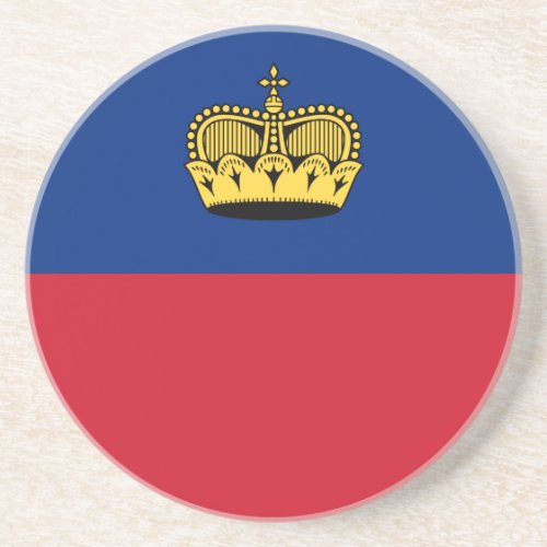 Patriotic Liechtenstein Flag Coaster