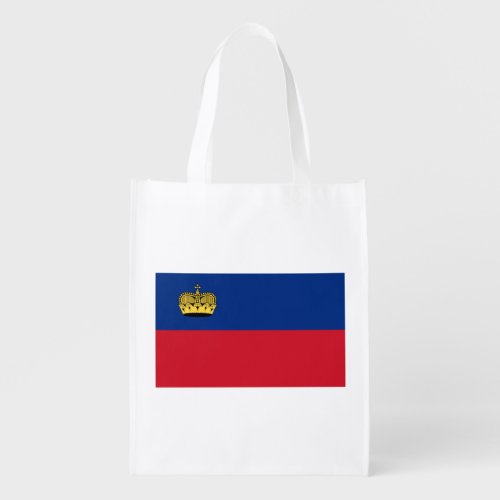 Patriotic Liechtenstein Flag Grocery Bag