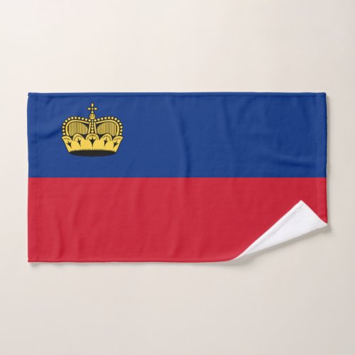 Patriotic Liechtenstein Flag Hand Towel