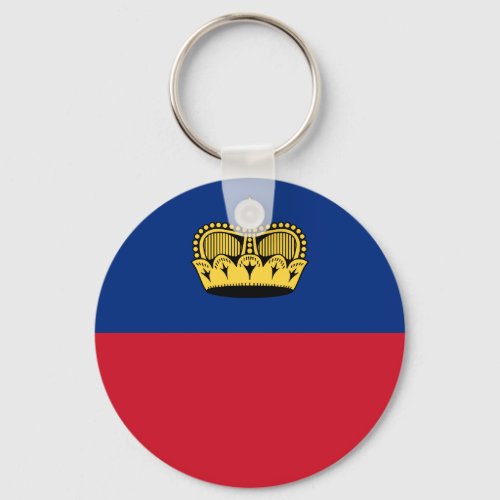 Patriotic Liechtenstein Flag Keychain