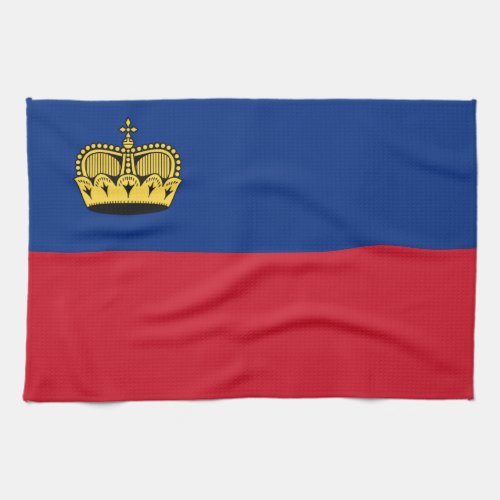 Patriotic Liechtenstein Flag Kitchen Towel