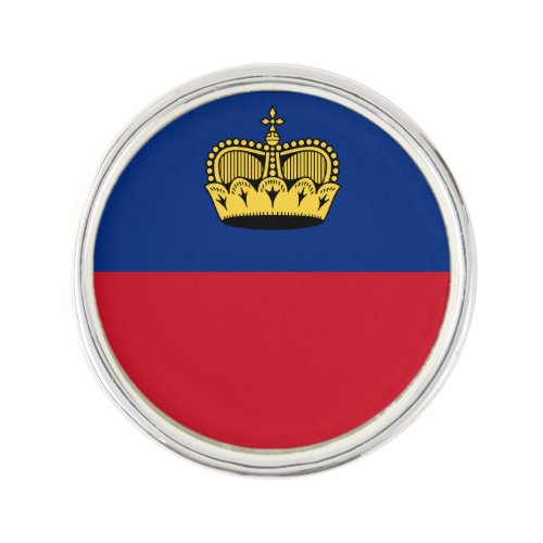 Patriotic Liechtenstein Flag Lapel Pin