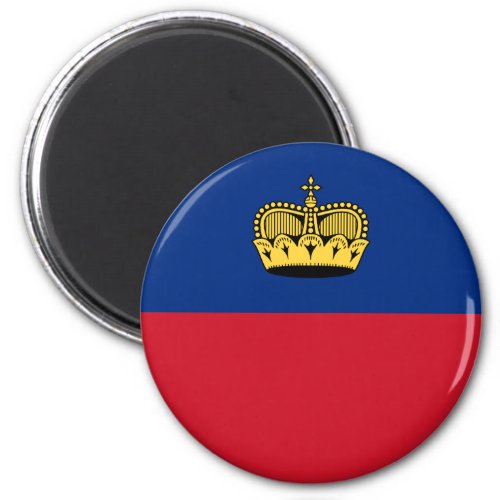 Patriotic Liechtenstein Flag Magnet