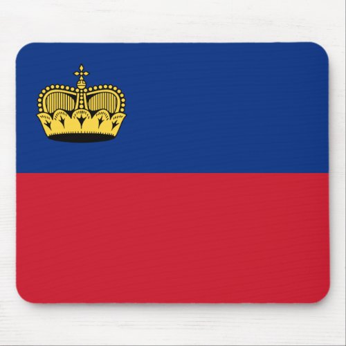Patriotic Liechtenstein Flag Mouse Pad
