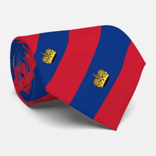 Patriotic Liechtenstein Flag Neck Tie