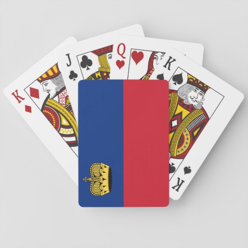 Patriotic Liechtenstein Flag Playing Cards