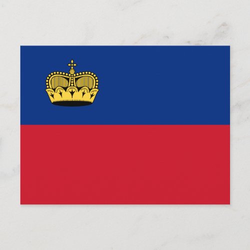 Patriotic Liechtenstein Flag Postcard