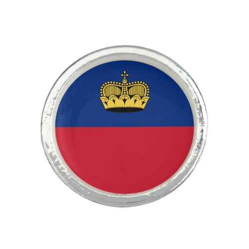 Patriotic Liechtenstein Flag Ring
