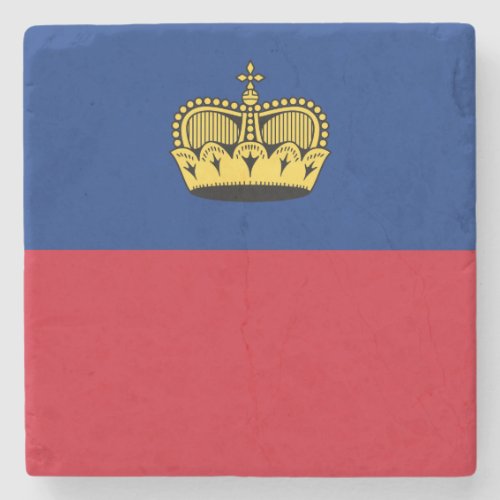 Patriotic Liechtenstein Flag Stone Coaster