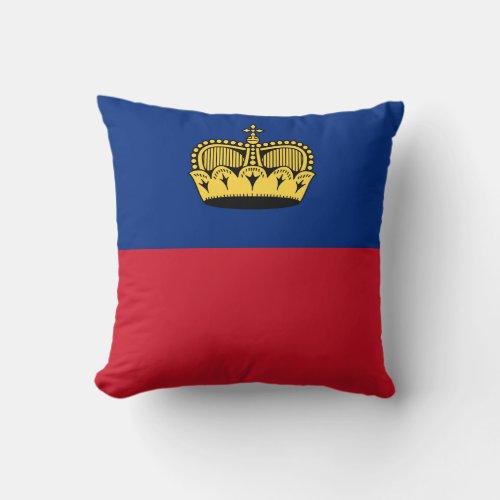 Patriotic Liechtenstein Flag Throw Pillow