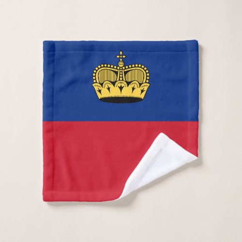 Patriotic Liechtenstein Flag Wash Cloth