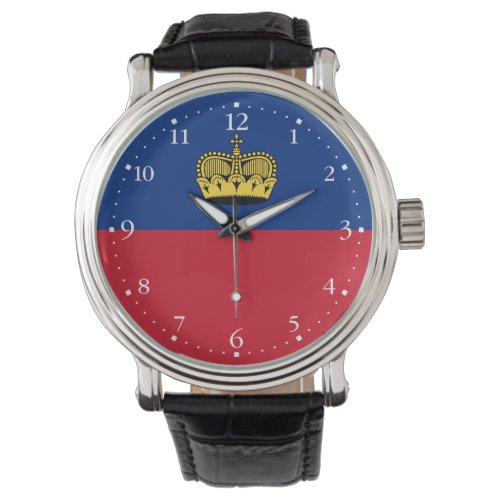 Patriotic Liechtenstein Flag Watch