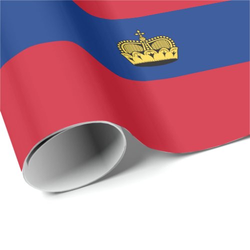 Patriotic Liechtenstein Flag Wrapping Paper