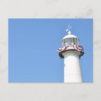 Patriotic Lighthouse Postcard