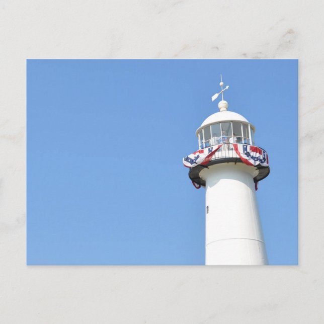 Patriotic Lighthouse Postcard (Front)