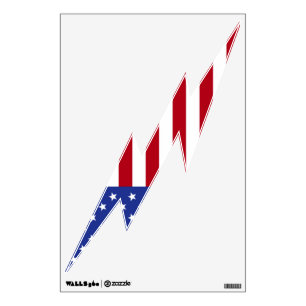 Patriotic Lightning+Stars and Stripes Wall Decal