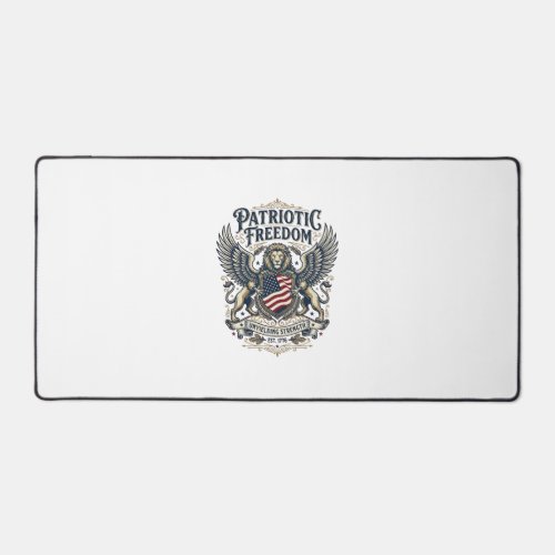 Patriotic Lion Eagle Guardian Animal Hybrid Patrio Desk Mat