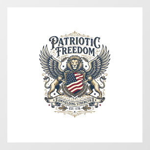 Patriotic Lion Eagle Guardian Animal Hybrid Patrio Floor Decals